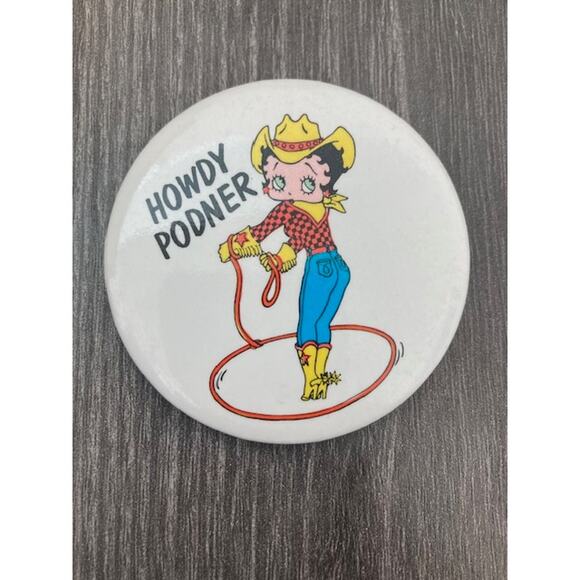 Vintage Howdy BETTY BOOP Pinback Button - Picture 1 of 6